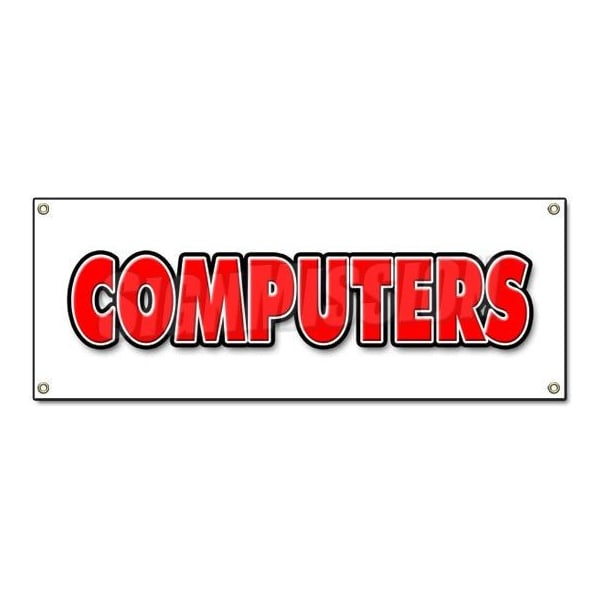 Signmission COMPUTERS BANNER SIGN computer repair signs tech virus PC laptop smart phone B-Computers - main